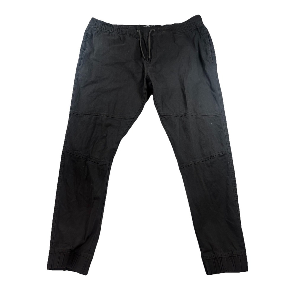 London Fog Men's 4X (40x30) Jogger Pants Brown Cotton